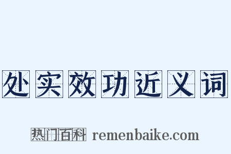 处实效功近义词是什么意思的图片